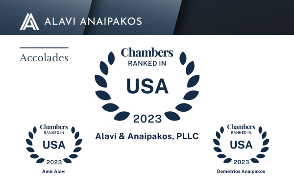 Alavi Anaipakos Earns Intellectual Property Law Firm Rankings In 2023 Chambers USA Guide